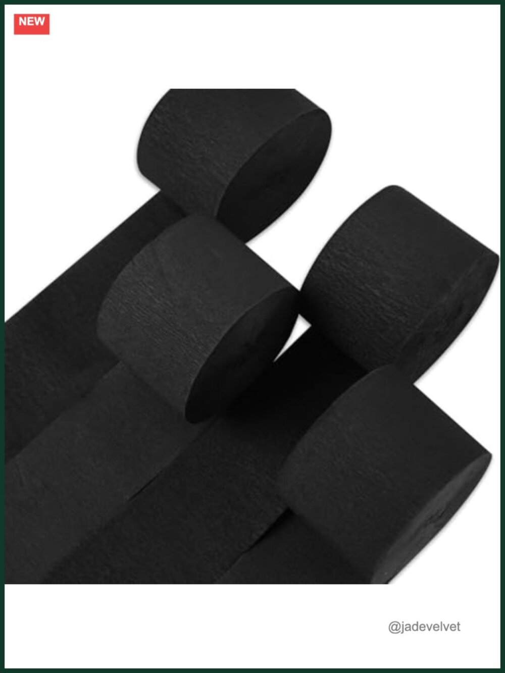 Black Crepe Paper Streamers 328 ft Party Decor